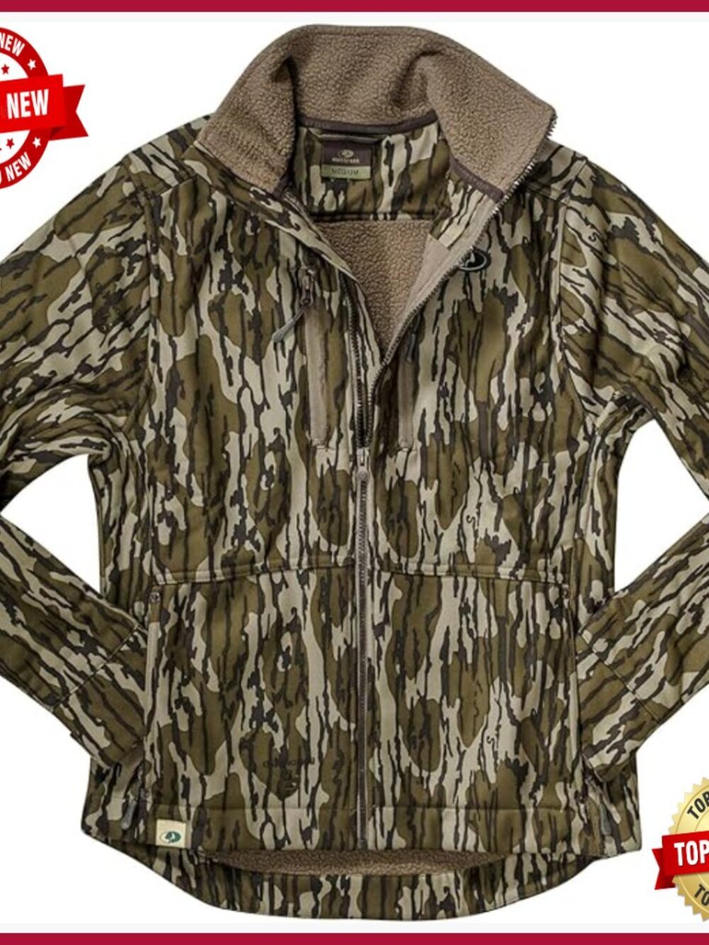 Women's Sherpa Fleece Hunting Jacket, Camo Pattern, Performance Fit